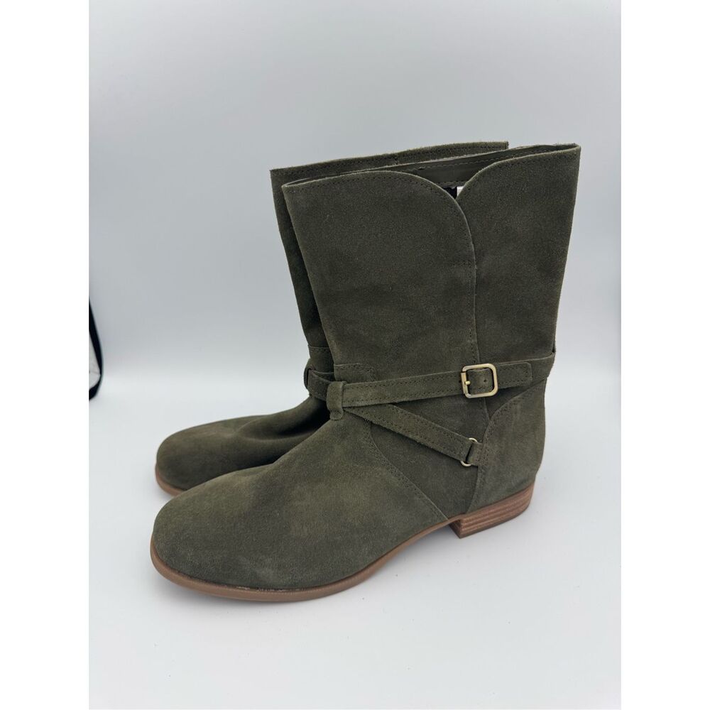 UGG Forest Green Suede Ankle Boots